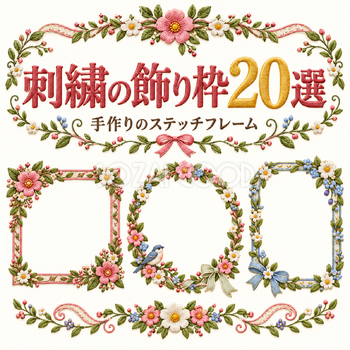 刺繍の飾り枠20選