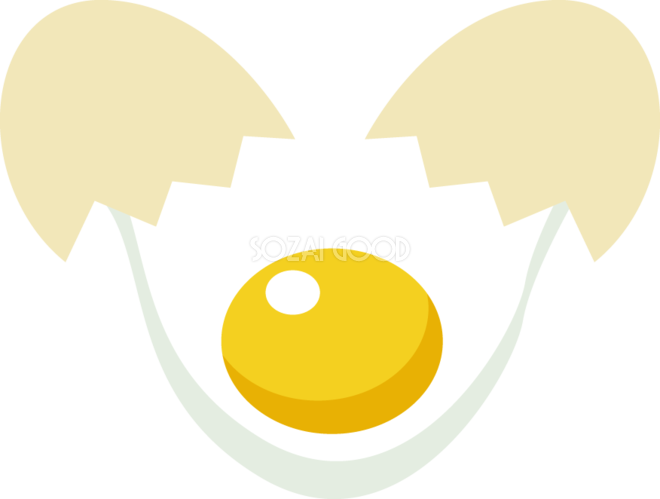 卵 割る 食べ物 食材 グルメイラスト 素材good