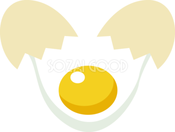卵-割る 食べ物-食材-グルメイラスト