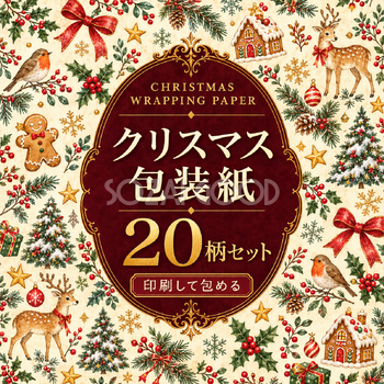 クリスマス包装紙20柄セット