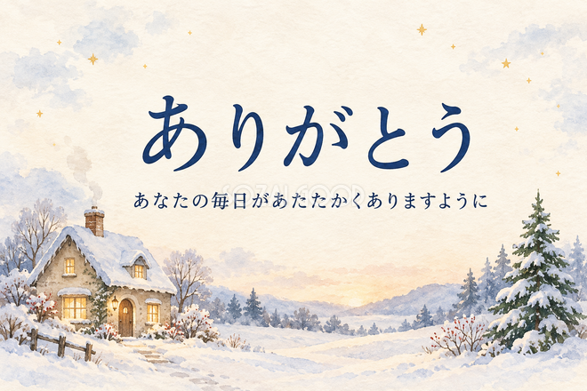 あかりの灯る家のお礼カード