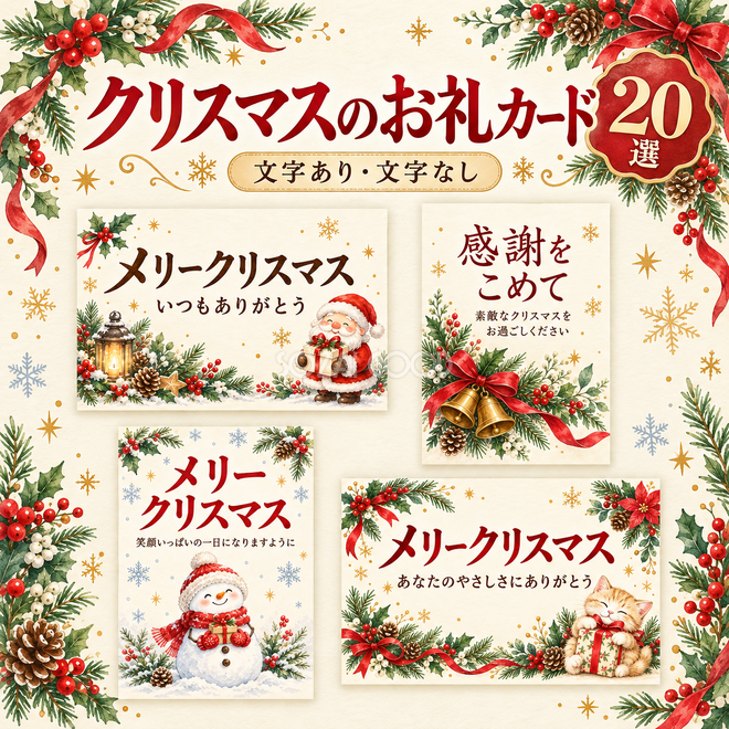 クリスマスのありがとうカード20選 クリスマスのありがとうカード20選