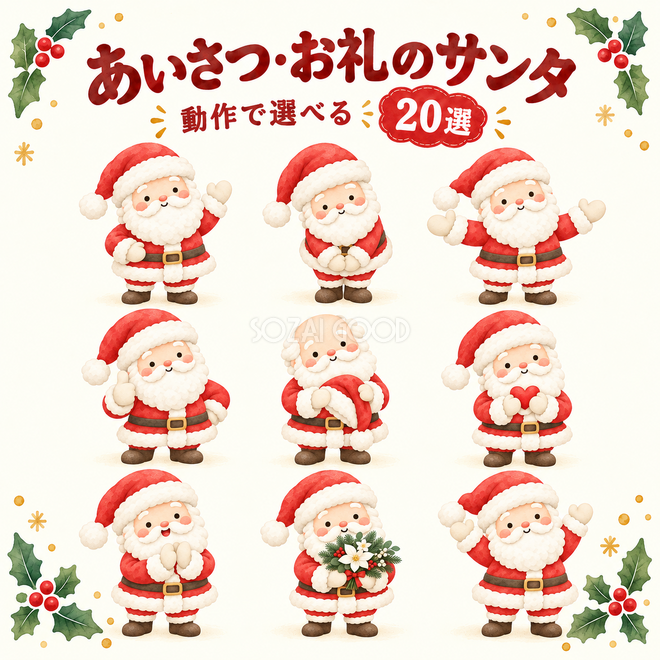 あいさつ・お礼のサンタ20選 あいさつ・お礼のサンタ20選