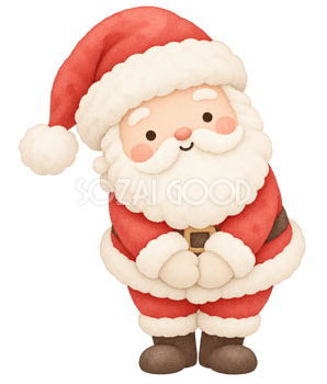 お辞儀するサンタ｜クリスマスの無料イラスト素材 112440