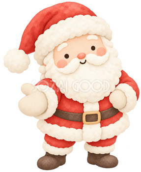 手を差し伸べるサンタ｜クリスマスの無料イラスト素材 112452