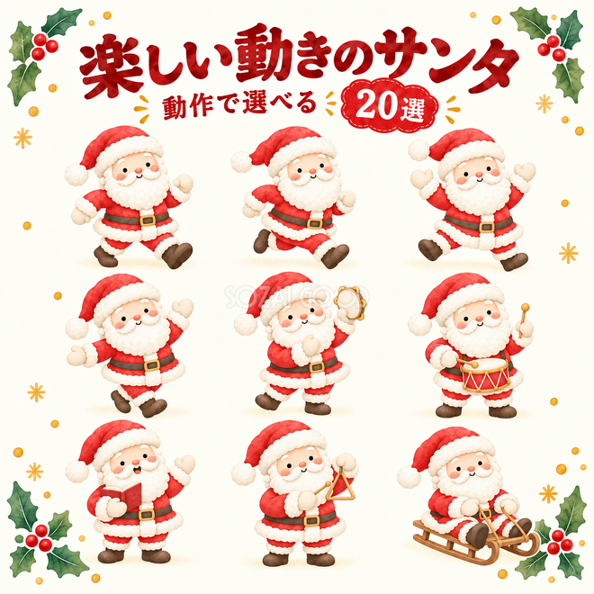 楽しい動きのサンタ20選 楽しい動きのサンタ20選