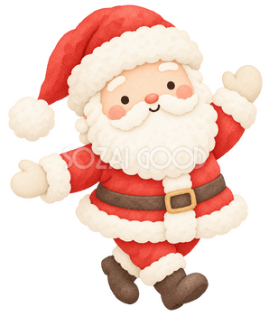 踊るサンタ｜クリスマスの無料イラスト素材 112526