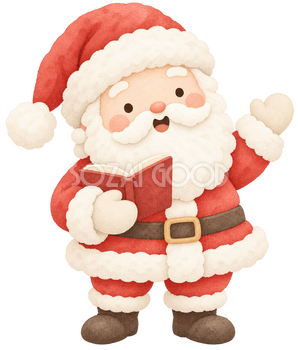 歌うサンタ｜クリスマスの無料イラスト素材 112529