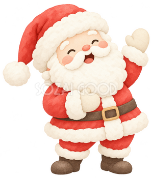 大笑いするサンタ｜クリスマスの無料イラスト素材 112540