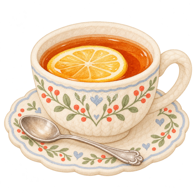 紅茶とレモンの挿絵
