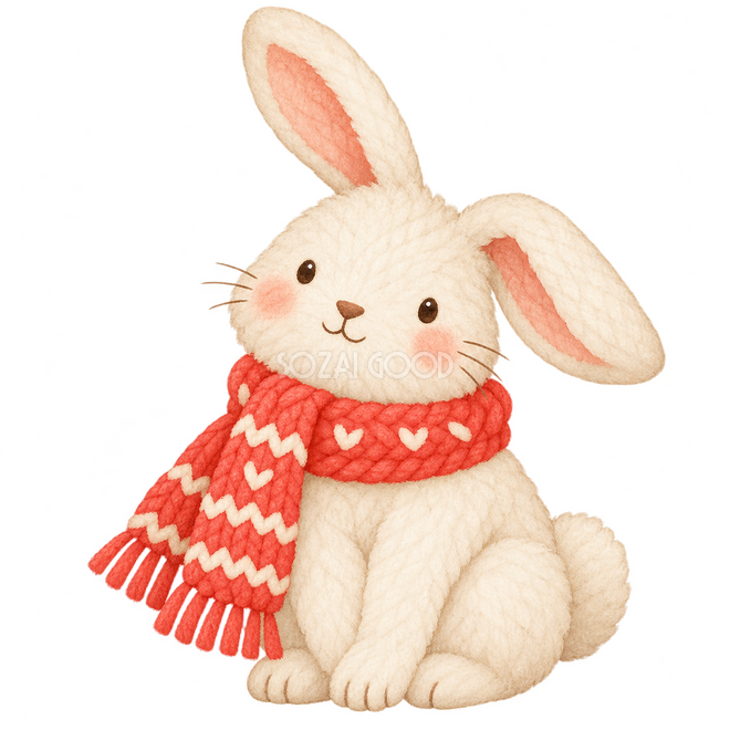 マフラーのうさぎの挿絵 マフラーのうさぎの挿絵