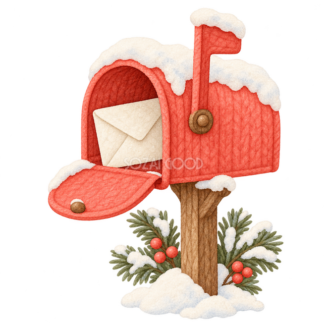 雪の郵便受けの挿絵 雪の郵便受けの挿絵