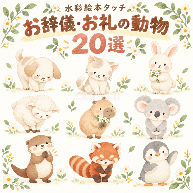 お辞儀・お礼の動物20選 お辞儀・お礼の動物20選