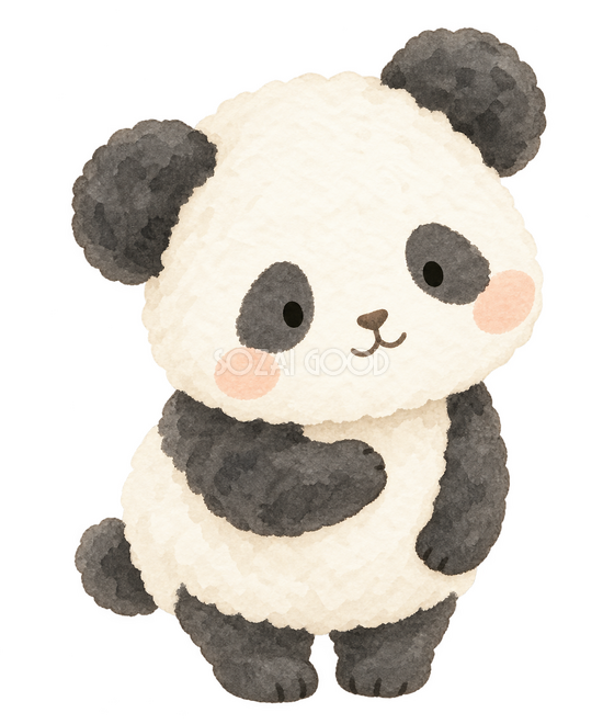 胸に手を添えてお礼するパンダ 胸に手を添えてお礼するパンダ