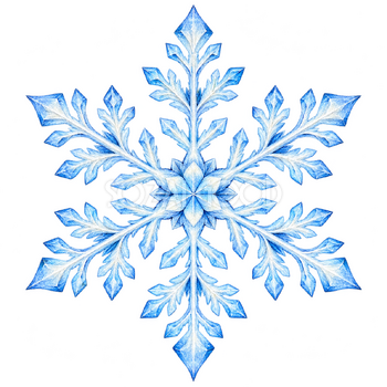 小枝が重なる雪の結晶｜冬の飾りパーツの無料イラスト素材 112756