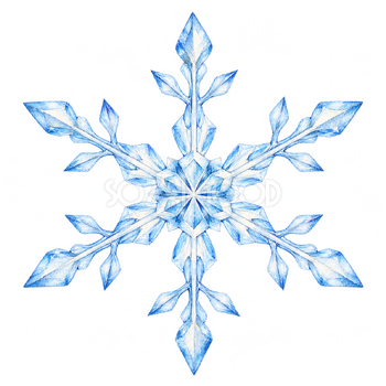 すっきり細い雪の結晶｜冬の飾りパーツの無料イラスト素材 112759
