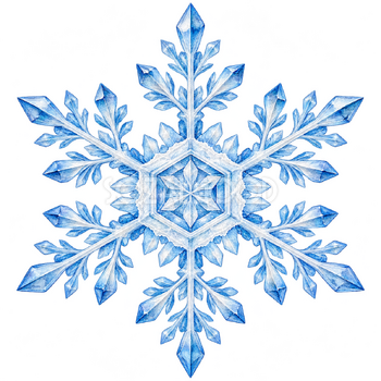 重なる六角の雪の結晶｜冬の飾りパーツの無料イラスト素材 112762
