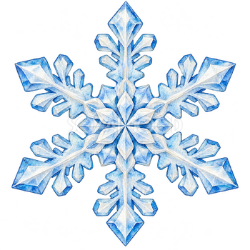 短い枝の雪の結晶｜冬の飾りパーツの無料イラスト素材 112764