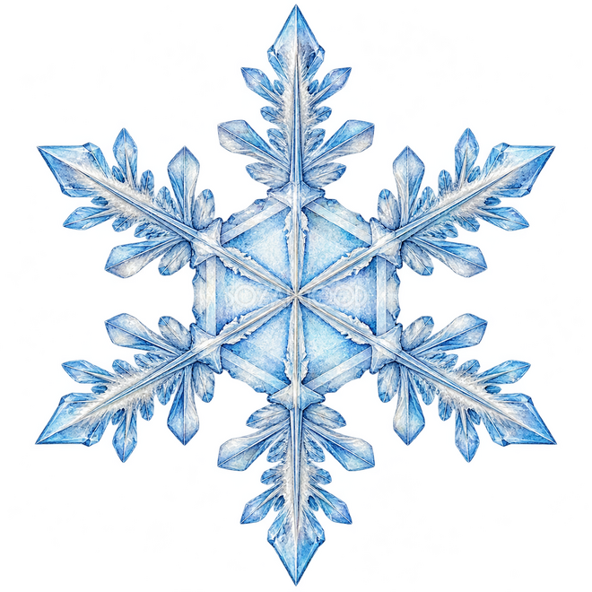 角が透ける雪の結晶