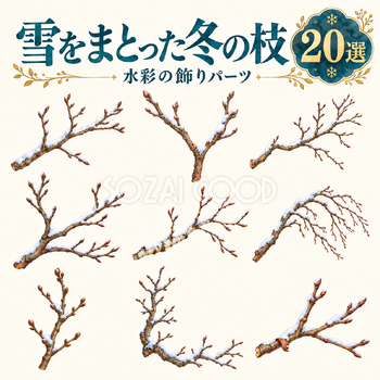 雪をまとった冬の枝20選