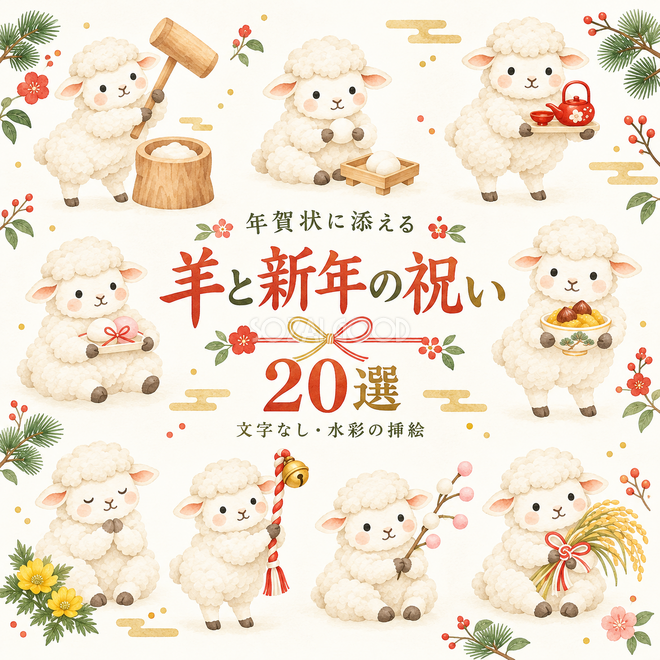 年賀状に添える羊と新年の祝い20選 年賀状に添える羊と新年の祝い20選