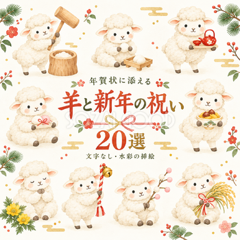 年賀状に添える羊と新年の祝い20選