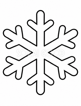 雪の結晶の塗り絵｜冬の無料イラスト素材 112978