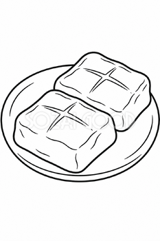 おもちの塗り絵｜冬の無料イラスト素材 112998