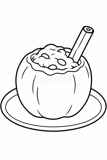 焼きりんごの塗り絵