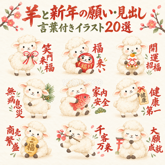 羊と新年の願い・見出し20選