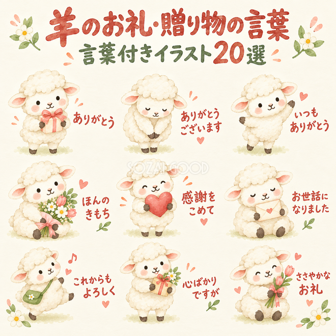 羊のお礼・贈り物の言葉20選