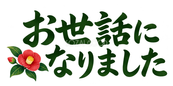 お世話になりましたの文字