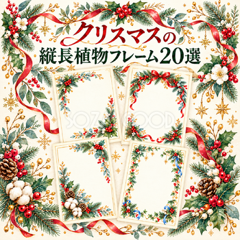 クリスマスの縦長植物フレーム20選