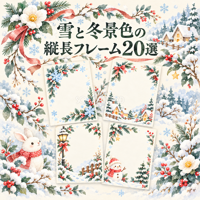 雪と冬景色の縦長フレーム20選 雪と冬景色の縦長フレーム20選