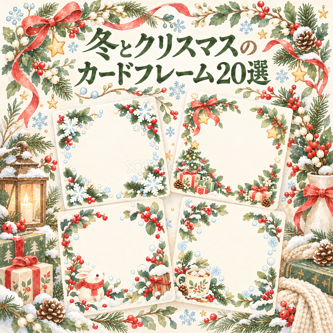 冬とクリスマスのカードフレーム20選 冬とクリスマスのカードフレーム20選