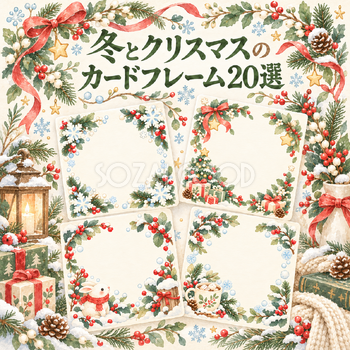 冬とクリスマスのカードフレーム20選