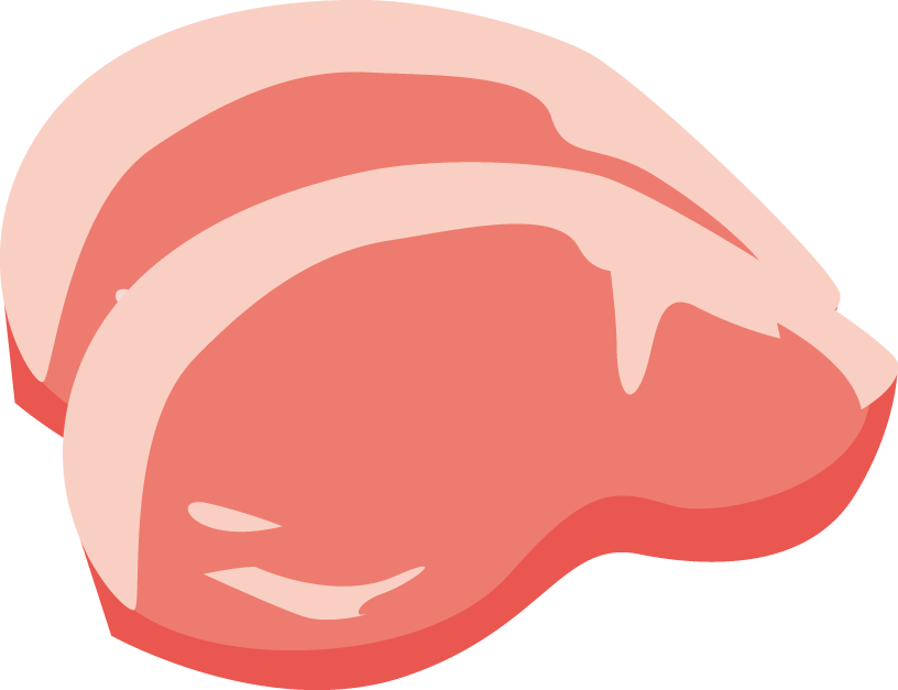 豚肉 食べ物-食材-グルメイラストに写真・文字を入れる