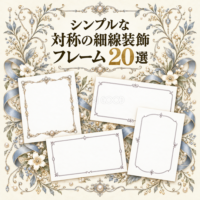 対称の細線装飾フレーム20選