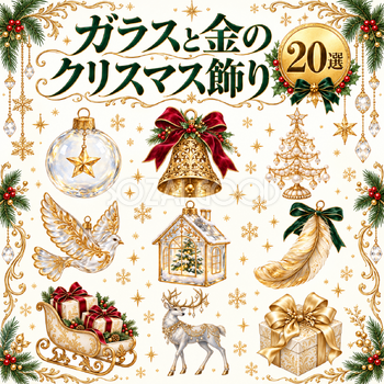 ガラスと金のクリスマス飾り20選