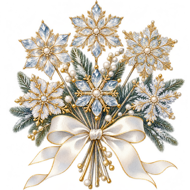 雪の結晶の花束 雪の結晶の花束