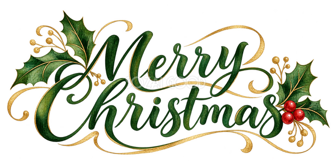 ヒイラギのクリスマス文字 ヒイラギのクリスマス文字