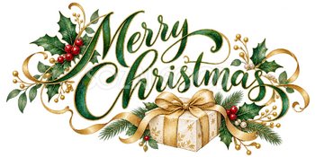 贈り物のクリスマス文字｜大人のおしゃれなクリスマス無料イラスト素材 114345