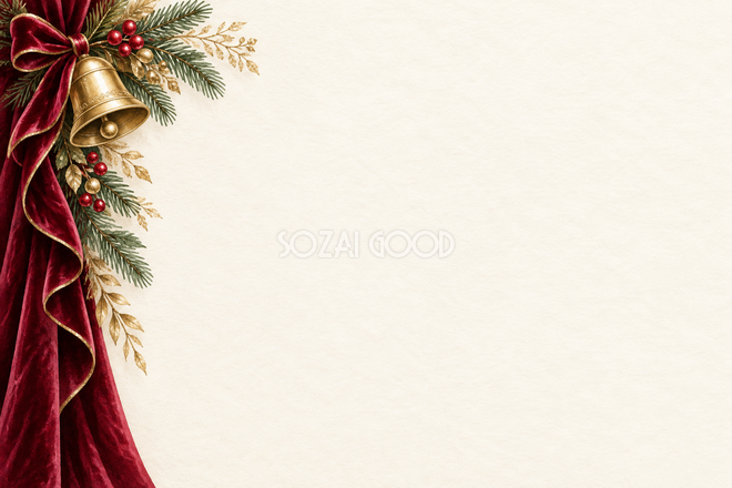 赤い布と白いクリスマス背景