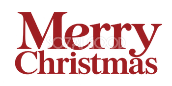 Merry Christmasロゴ｜端正な明朝体・二段組み・赤の無料イラスト素材 114511
