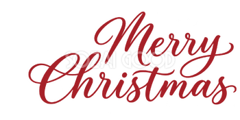 Merry Christmasロゴ｜しなやかな手書き筆記体・二段組み・赤の無料イラスト素材 114526