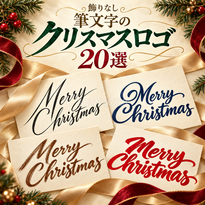 太細のある筆文字のクリスマスロゴ20選 太細のある筆文字のクリスマスロゴ20選