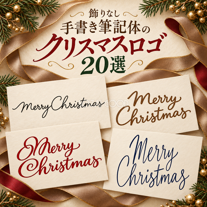 手書きの筆記体のクリスマスロゴ20選 手書きの筆記体のクリスマスロゴ20選