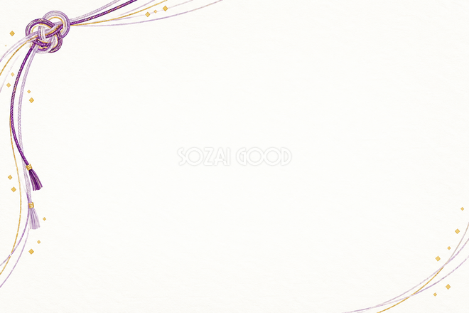紫の細い組紐の長寿祝いカード