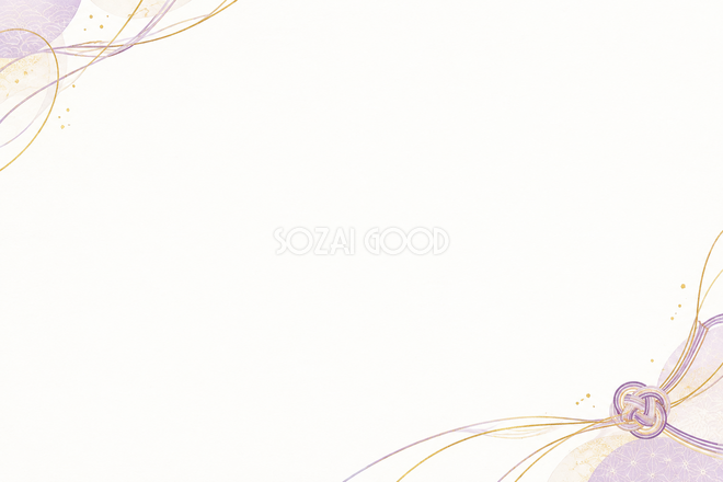 紫のあわじ結びの長寿祝いカード