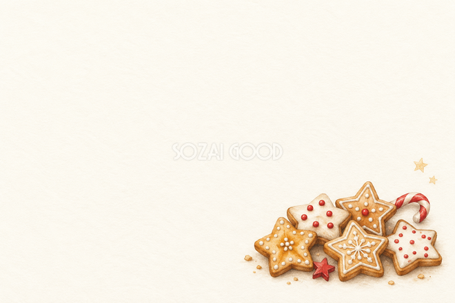 星形のビスケットのクリスマスカード 星形のビスケットのクリスマスカード